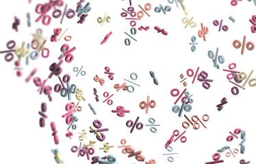 Blurred sale background.