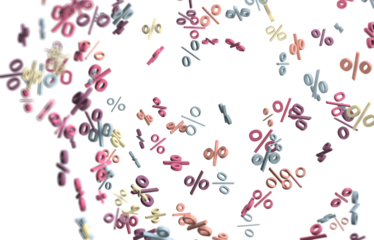 Blurred sale background.