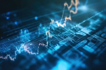 Obraz premium Abstract Digital Finance Data Visualization
