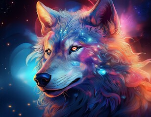 Naklejka premium Wolfskopf