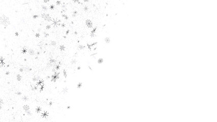 Snowflake Symphony: Magnificent 3D Illustration Showcasing Falling Holiday Snowflakes in Harmony