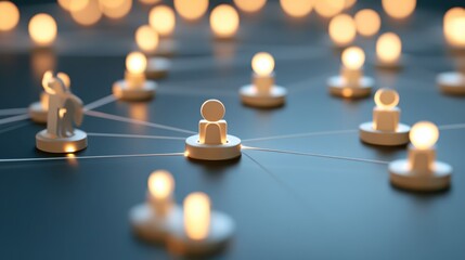 Enchanting candle network, glowing arrangement of light and warmth for cozy ambiance