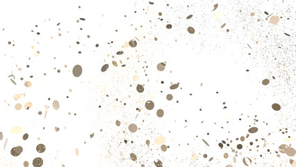Euphoric Eruption: Magnificent 3D Illustration Showcasing Bursting gold Confetti PNG