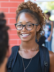 Teacher Talks With Parent Of Student