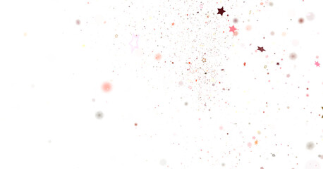 stars background, sparkle lights confetti falling. magic shining Flying christmas stars on night