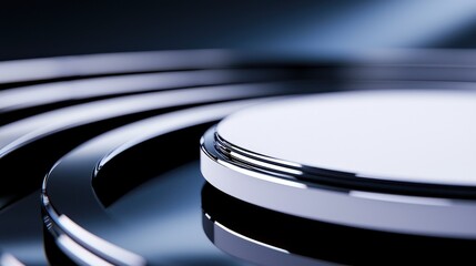 High-Resolution Abstract Design with Smooth Curved Shapes and Light