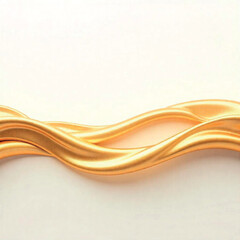 Obraz premium Luxury Golden Wave Design with Metallic Shine – Transparent Background, High-Resolution, Premium Pattern