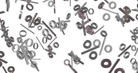 percent shopping digital in 3d. background