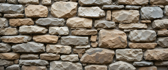 Obraz premium A rough stone wall texture in earthy tones, giving a natural and organic feel