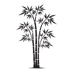 Minimalist Bamboo Tree silhouette for nature-inspired designs - Bamboo tree silhouette - Bamboo tree vector - Bamboo tree illustration - Bamboo silhouette - Bamboo vector
