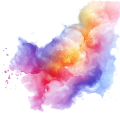 Colorful Nebula Watercolor Abstract Art Galaxy Space Dreamscape,