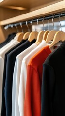 Shirts on display in a modern retail store showcasing vibrant colors and stylish designs for fashion enthusiasts