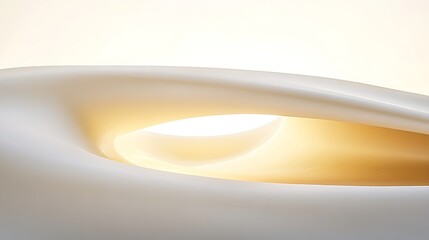 Abstract swirling cream colored design with a central opening