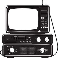 Electronics items silhouette graphic icons