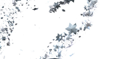 Descendant Christmas Constellations: Mind-Blowing 3D Illustration of Falling Festive Star Patterns