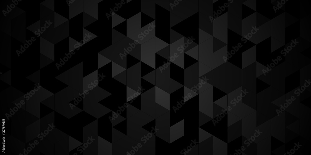 Poster vector black, gray overlapping cube square low polygon texture wallpaper. abstract surface creative 