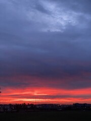 Obraz premium sunset in the city