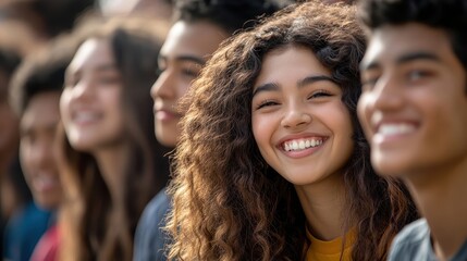 Obraz premium Joyful Teenagers, Laughter and Friendship, Youthful energy and Smiles