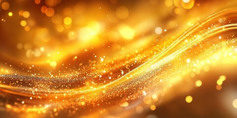 gold sparkle energy flow abstract background