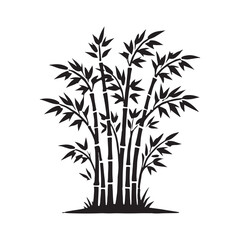 Bamboo Tree silhouette for minimalist and clean design aesthetics - Bamboo tree silhouette - Bamboo tree vector - Bamboo tree illustration - Bamboo silhouette - Bamboo vector
