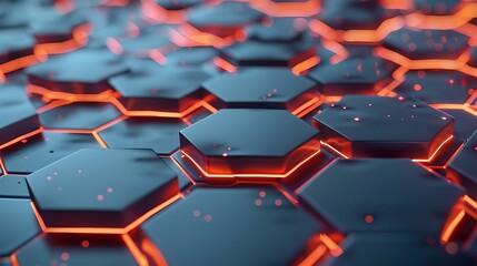 Obraz premium a close up of hexagons