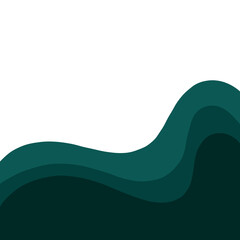 Green abstract wave element
