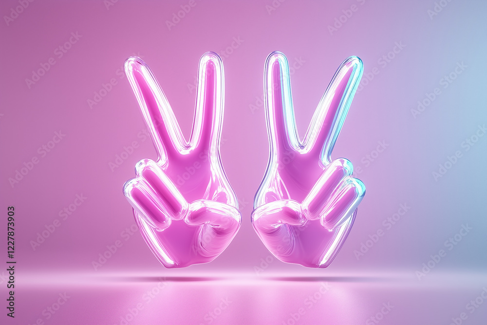 Poster two stylized hands represent a handshake, merging into a single abstract form. the neutral backdrop 