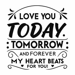 valentine day typography design