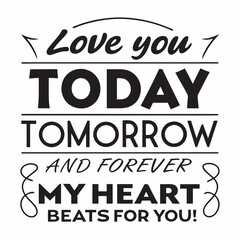 valentine day typography design
