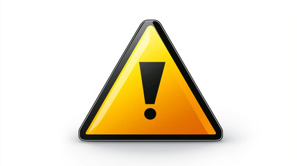 This is an orange triangle warning sign with a black border and exclamation point.