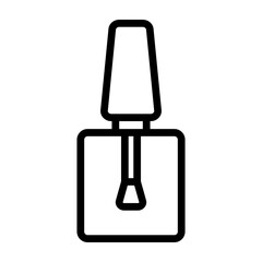 Nail Polish Vector Line Icon Design