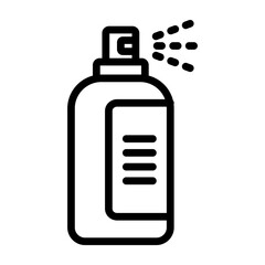 Hair Spray Vector Line Icon Design