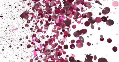 High-resolution image of pink confetti exploding on white background. Perfect for celebration, party, and festive design