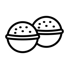 Bath Bomb Vector Line Icon Design
