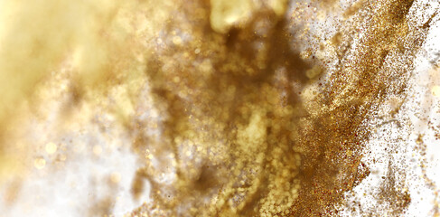 Abstract gold and white glitter texture background. Perfect for luxury, festive, and elegant designs.