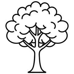 The el rbol del tale tree line art vector illustration 