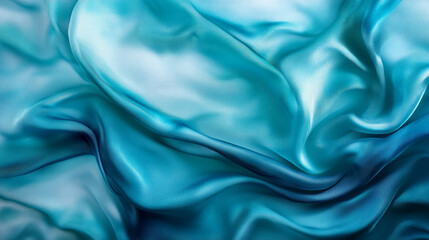 Obraz premium Fluid motion of blue silk fabric creates a sense of elegance and movement in soft light