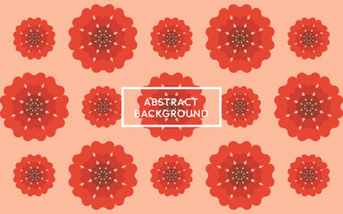 Flower pattern consisting of hearts in vector.