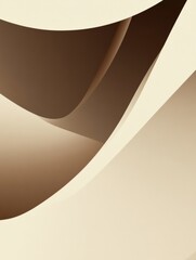 Abstract composition featuring smooth curves and warm tones in a minimalist design. Generative AI