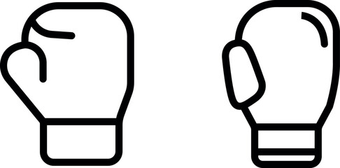 Boxing Glove Vector Icon Set – Sports and Fitness Icons