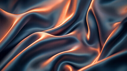 Obraz premium Luxury Silk Fabric with Elegant Drapery and Rich Textures – Close-Up