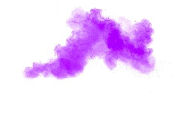 Pink cloud of smoke is floating in the air