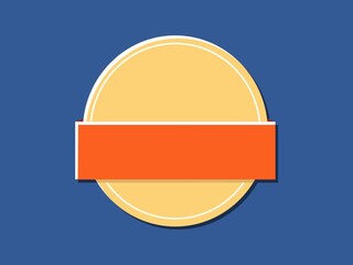 illustration of an background flat design of banners and labels on blue background. banners and labels sign.