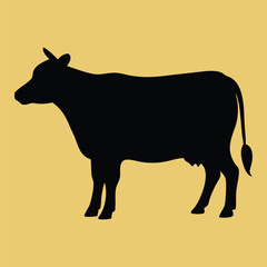 cow silhouette vector design