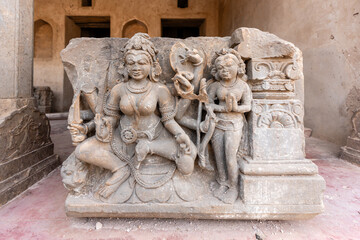 Details am Chand Baori Stufenbrunnen in Abhaneri Rajasthan Indien