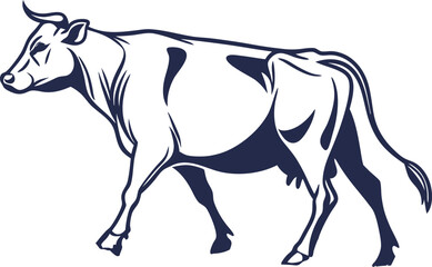 cow silhouette vector design