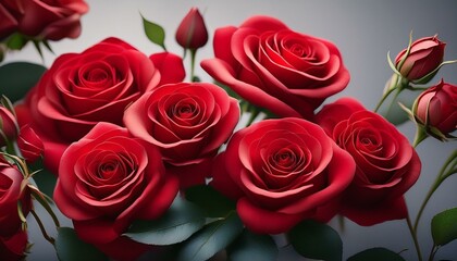 Obraz premium red rose flowers, AI generated