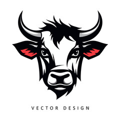 Fototapeta premium cow minimalist vector design isolated illustration