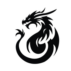 Set of different dinosaur silhouettes. Isolated flat vector illustrations