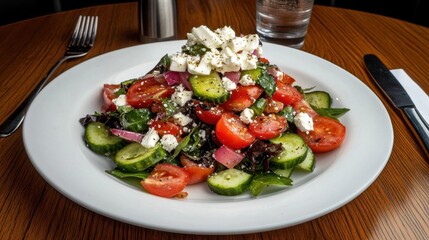 Fresh Greek Salad with Feta